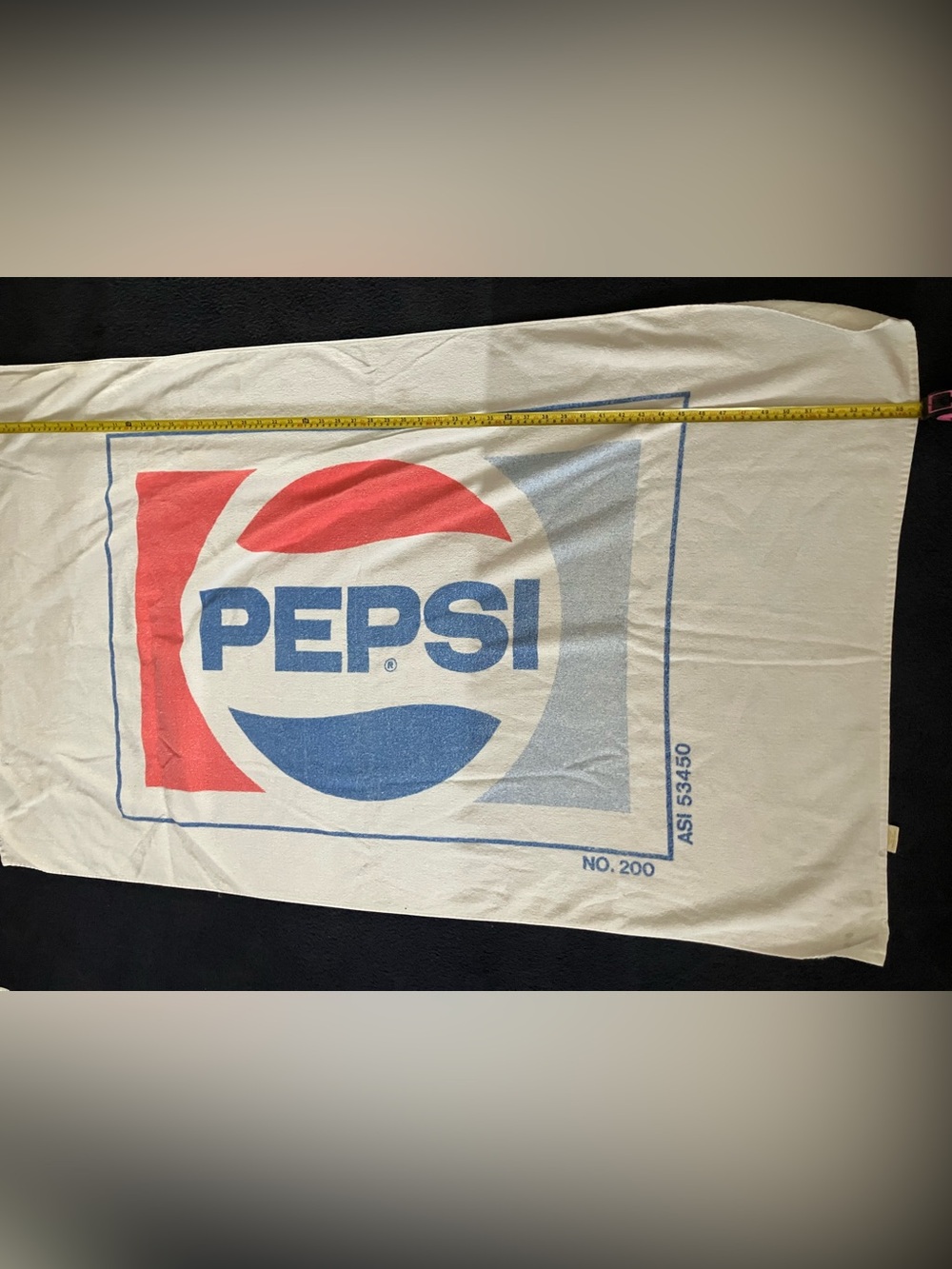 Pepsi Logo LARGE Beach Towel White Cotton Terry Advertising Food & Drink USA